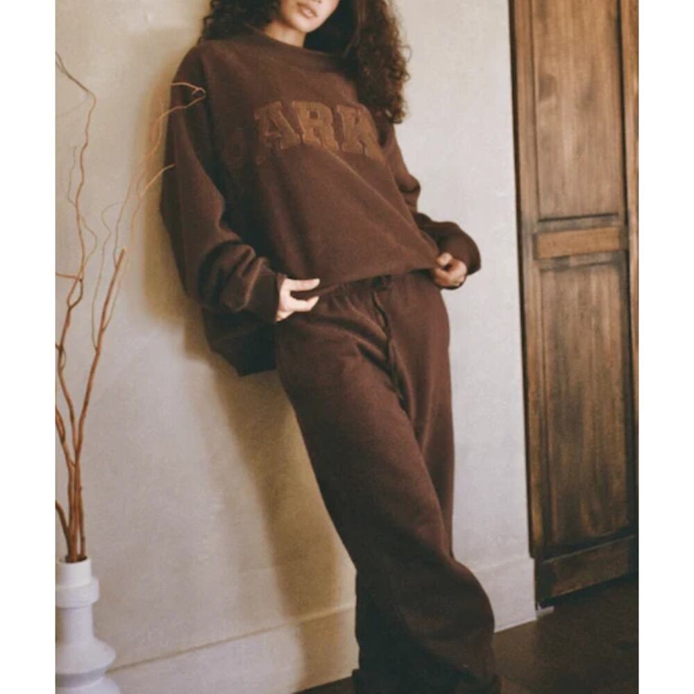 Parke Official Jogger Women S/M Unisex Sweats in Chocolate Travel Casual Relaxed